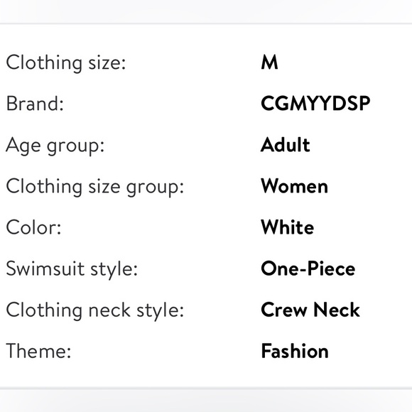 🖤🤍NEW Monokini Black & white. Sz Medium, TUMMY CONTROL Swimsuit/One-piece - Picture 8 of 8